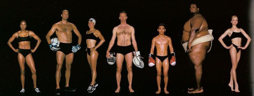 A group of athletes with different body types as a symbol of how to hire the best leaders