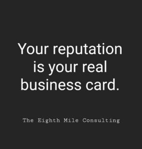 Word on black background: Your reputation is your real business card